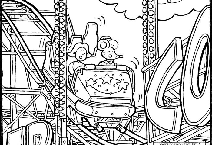 Roller coaster coloring book