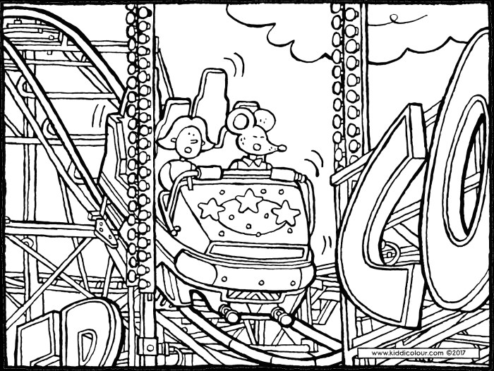 Roller coaster coloring book